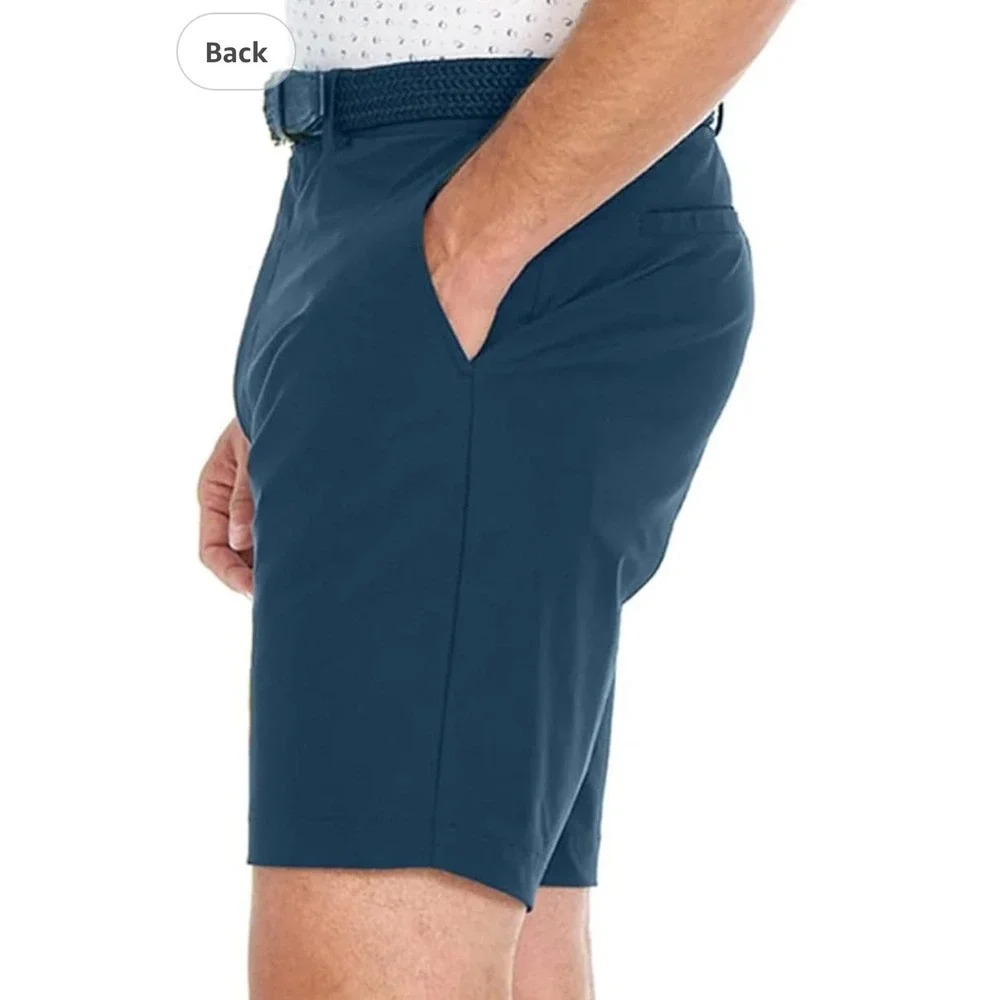 Greg Norman Blue Men's Stretch Golf Shorts 40‎ New Comfort Performance Casual